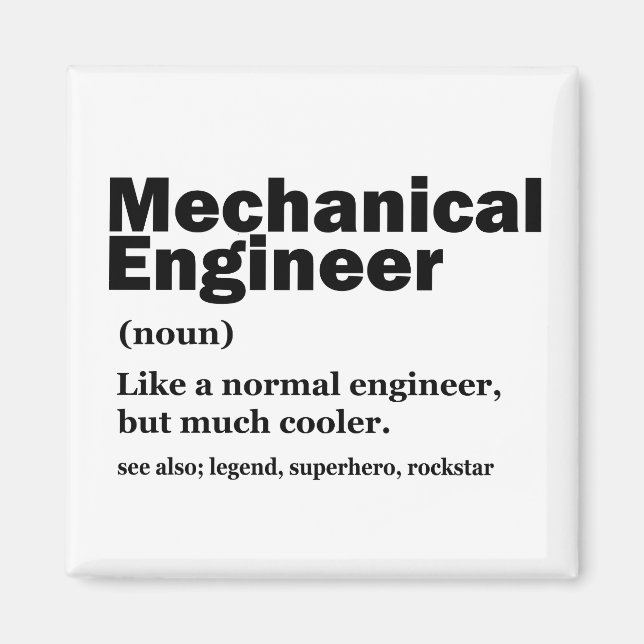 Rolig definition av maskiningenjör inom teknik magnet (Framsidan)
