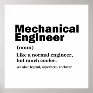 Rolig definition av maskiningenjör inom teknik poster