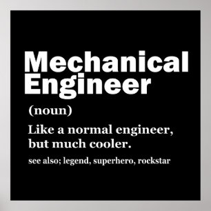 Rolig definition av maskiningenjör inom teknik poster