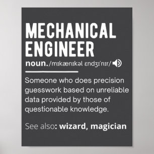 Rolig definition av maskiningenjör teknik poster