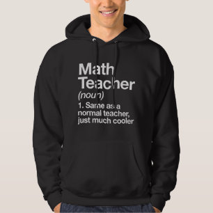 Rolig definition av matematiklärare tillbaka till hoodie
