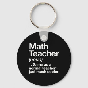 Rolig definition av matematiklärare tillbaka till nyckelring