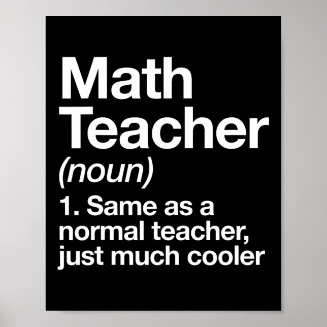 Rolig definition av matematiklärare tillbaka till  poster (Framsidan)