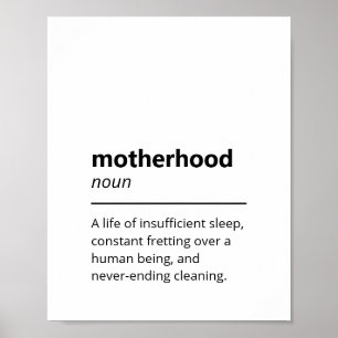 Rolig definition av moderskap i ordbok poster