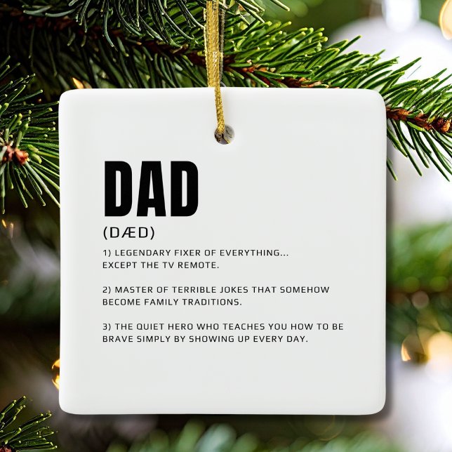 Rolig definition av pappa julgransprydnad keramik (Skapare uppladdad)