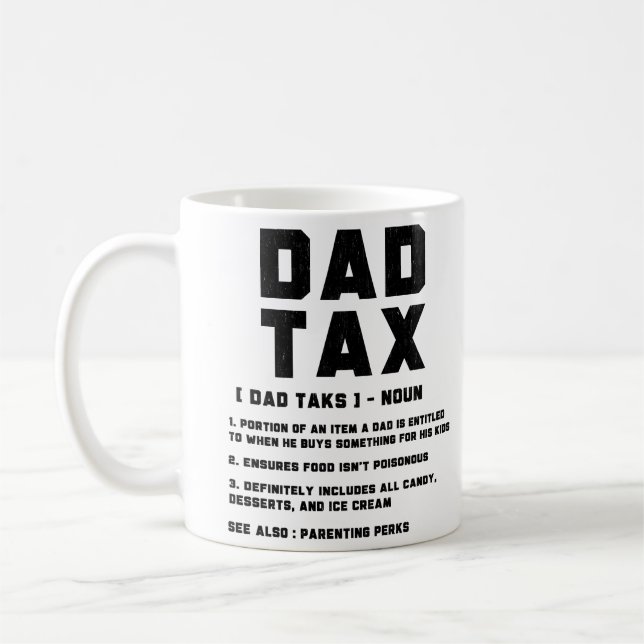Rolig definition av pappaskatt fadersdagspresent v kaffemugg (Vänster)