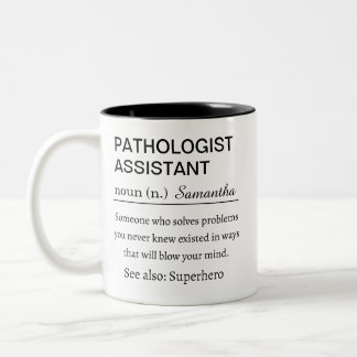 Rolig definition av patologassistent Två-Tonad mugg