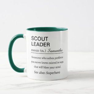 Rolig definition av scoutledare mugg
