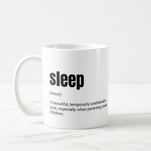 Rolig definition av sömn för föräldrar kaffemugg (Vänster)