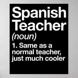 Rolig definition av spansk lärare skola poster