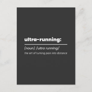 Rolig definition av ultralöpning vykort