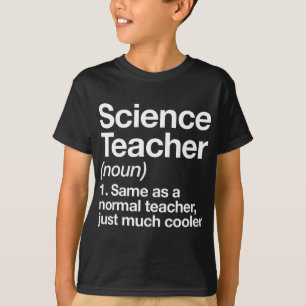 Rolig definition av vetenskapslärare tillbaka till t shirt