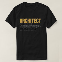 Rolig definition för ARKITEKT med gul färg T Shirt