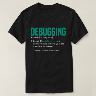 Rolig definition för feltestning med grön färg t shirt