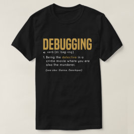 Rolig definition för feltestning med gul färg t shirt
