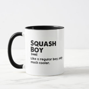 Rolig Definition för Squash Pojke Squash Älskare & Mugg