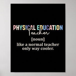 Rolig Definition Tröja för Idrottslärare Poster