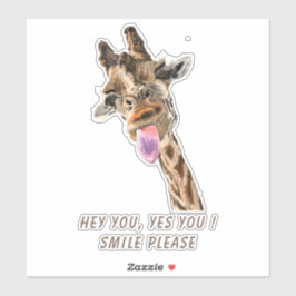 Rolig dekal med lekfull giraff - Anpassad text