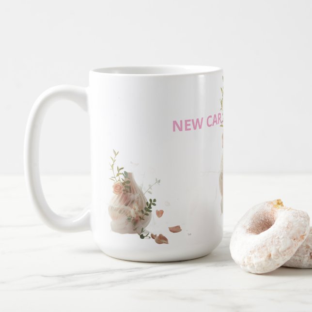 Rolig dekal – NY BIL, SAMMA JAG Kaffemugg (Med munk)