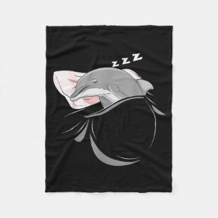 Rolig delfin merch för kvinnor, män &amp; barn del fleecefilt