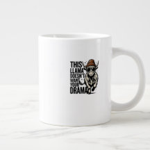 Rolig "Denna Lama Vill Inte Ha Din Drama" T-Shirt
