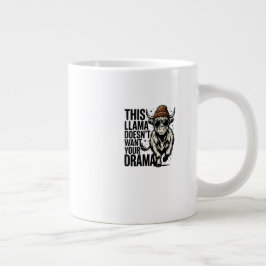 Rolig "Denna Lama Vill Inte Ha Din Drama" T-Shirt Jumbo Mugg
