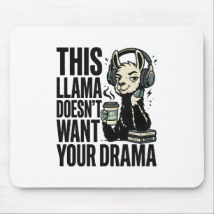 Rolig "Denna Lama Vill Inte Ha Din Drama" T-Shirt Musmatta