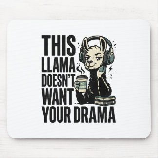 Rolig "Denna Lama Vill Inte Ha Din Drama" T-Shirt Musmatta