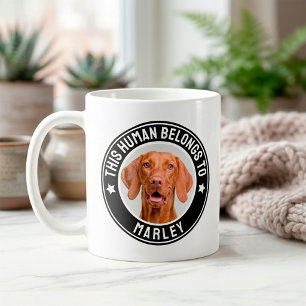 Rolig Denna människa tillhör husdjursnamn Anpassad Kaffemugg
