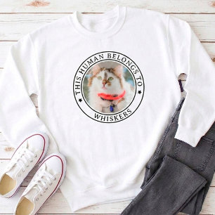 Rolig Denna människa tillhör katt Anpassad husdjur T Shirt