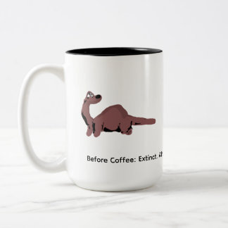 Rolig Derpy Dinosaur Kaffe Mugg – "Innan Kaffe: