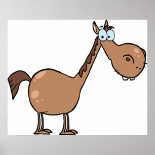 Rolig Derpy Häst Dum Brun Hingst Poster