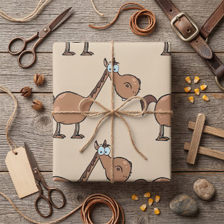 Rolig Derpy Häst Dum Brun Hingst Presentpapper