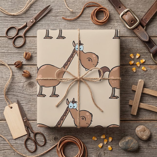 Rolig Derpy Häst Dum Brun Hingst Presentpapper (Skapare uppladdad)
