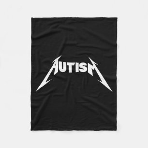 Rolig Design Autism Skelett Meme Metal Rock För M Fleecefilt