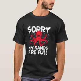 Rolig Design–Cool Bläckfisk som Håller Telefoner T Shirt