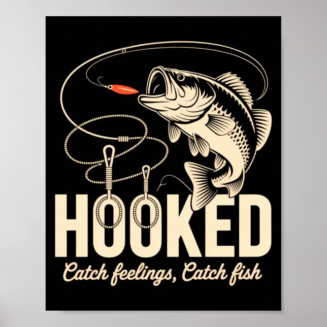 Rolig design för abborrefiskare med fisketema med  poster (Framsidan)