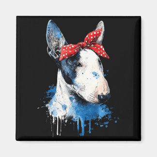 Rolig design för Bullterrier för hundälskande mamm Magnet