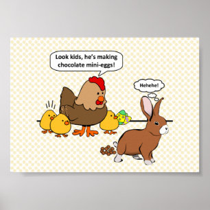 Rolig design för chokladpoop poster