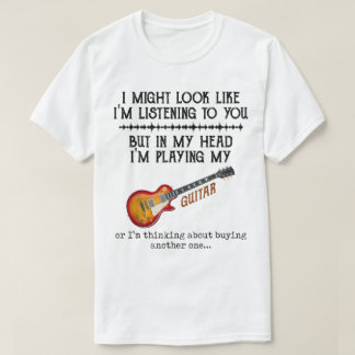 Rolig design för gitarrspelare med humor t shirt
