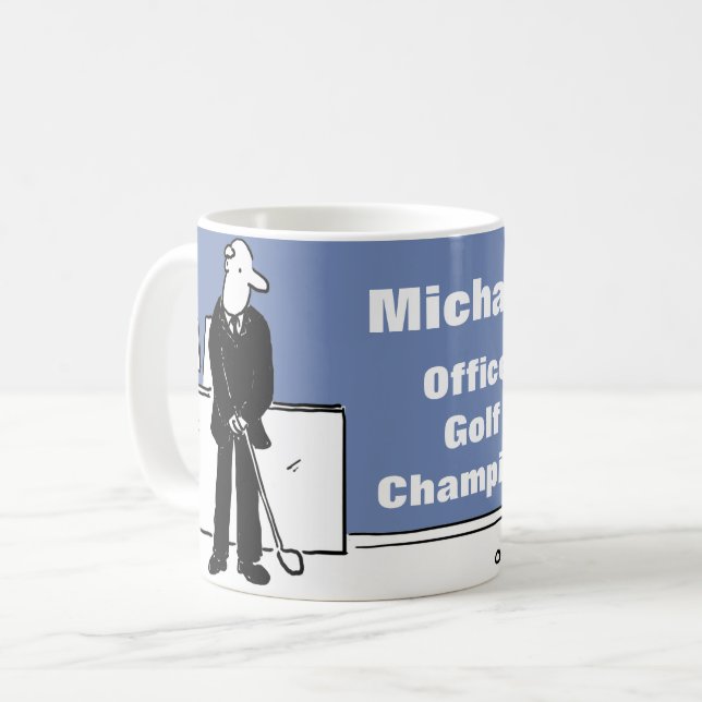 Rolig design för golfälskaren kaffemugg (Framsida vänster)