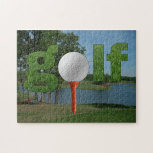 Rolig design för Golfpussel med boll och Pussel