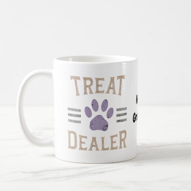 Rolig design för hundgodisdealer  kaffemugg (Vänster)
