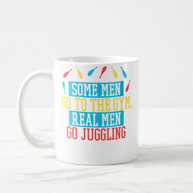 Rolig design för jonglering för män för kvinnor kaffemugg (Vänster)