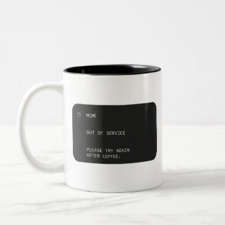 Rolig design för kaffekopp med text om mamma ur fu
