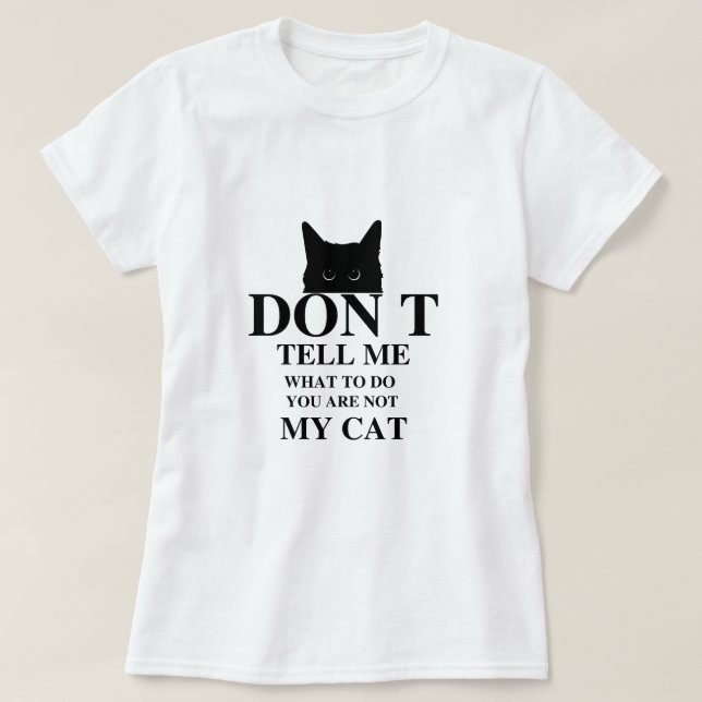 rolig design för katttext | Lekfull kontur för kat T Shirt (Design framsida)