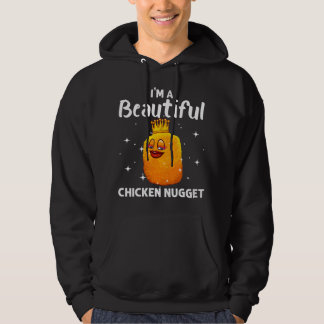 Rolig design för kycklingnuggets för barn, män och hoodie