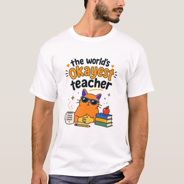 Rolig design för läraruppskattning t shirt (Framsida)