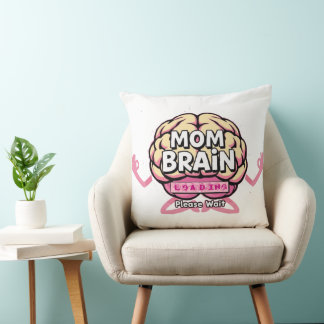 Rolig design för mammor med hjärnan som laddar kudde