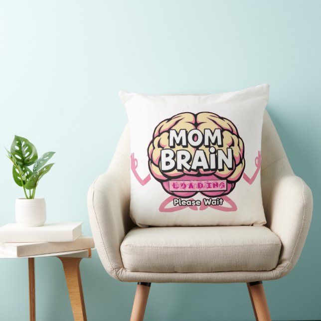 Rolig design för mammor med hjärnan som laddar kudde (Stol)
